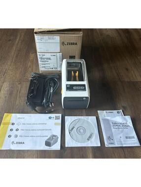 Zebra ZD410 Direct Thermal Label Printer USB Bluetooth Ethernet AC ZD41H22